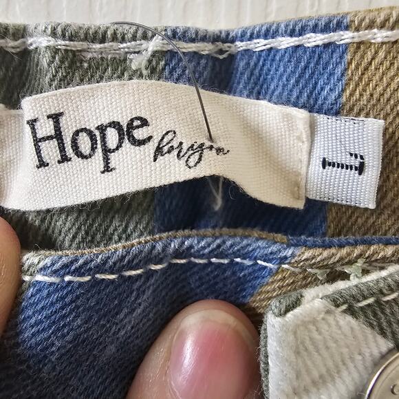 Hope L Bell Bottom Jeans Vintage Style Striped Boho Retro Y2K Hippie 70's Retro - Picture 6 of 14